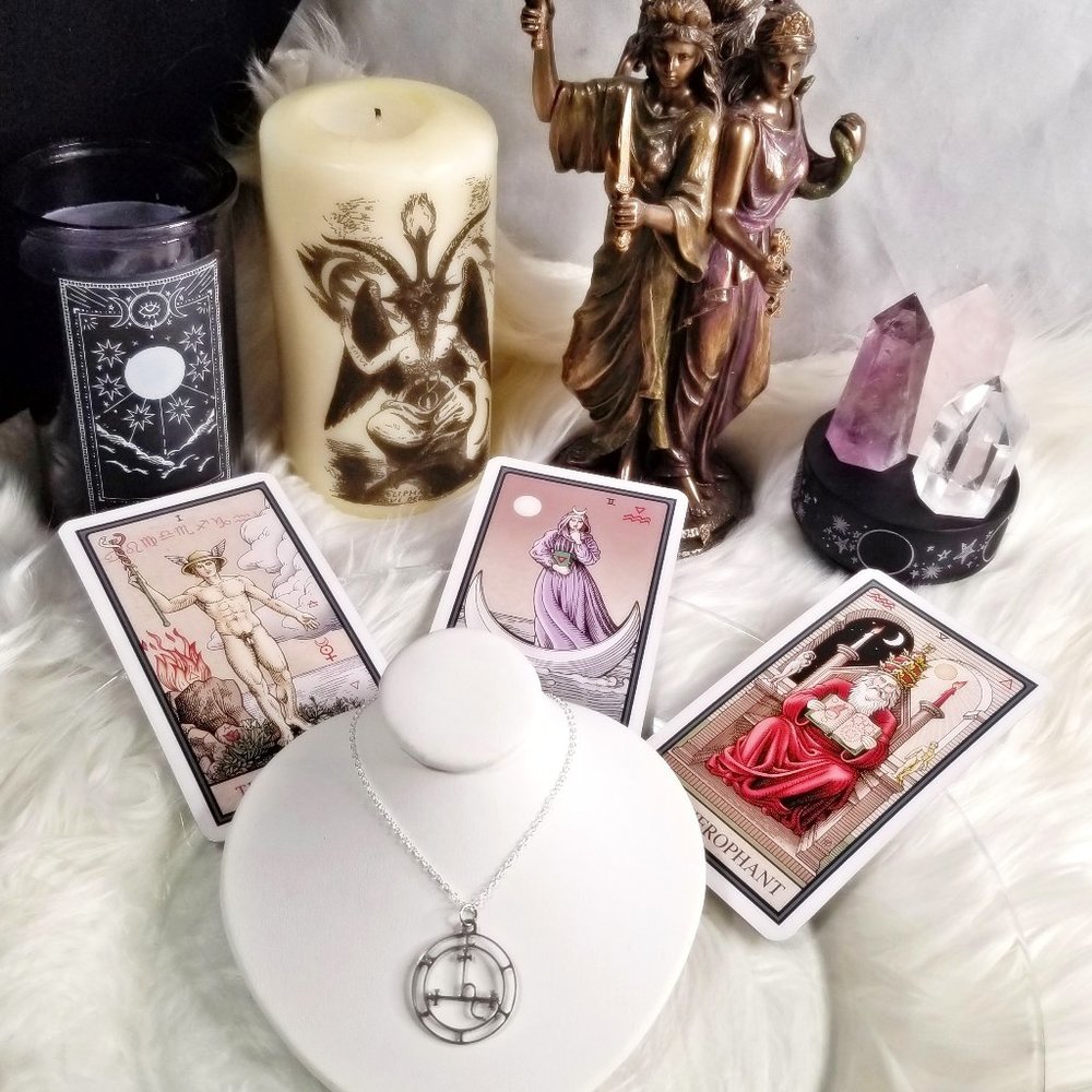 Silver Lilith Goetia Seal Necklace - Magick Occult - Picture 3 of 10